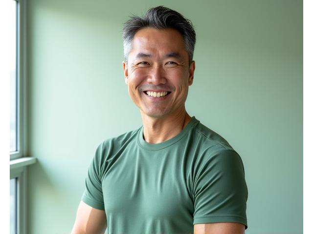 Portrait of Coach David Chen, Fitness Professional