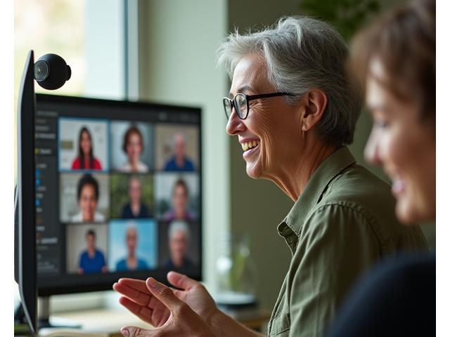 Expert leading a virtual Q&A session with active participants
