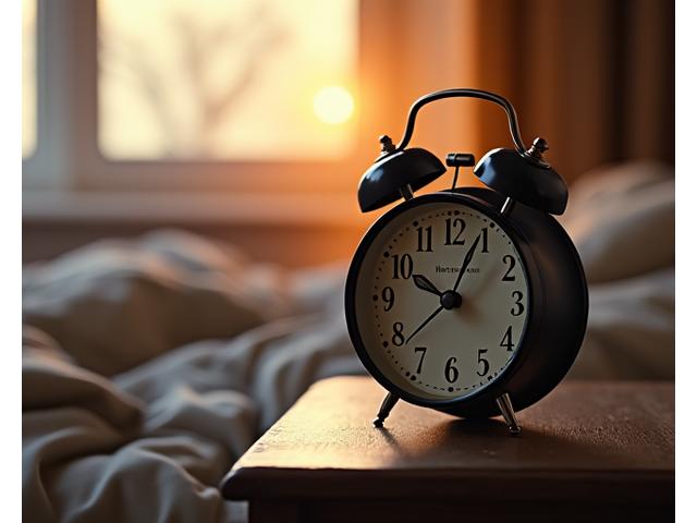 Digital clock displaying late night hours with blurry background of a smartphone, symbolizing tech overuse