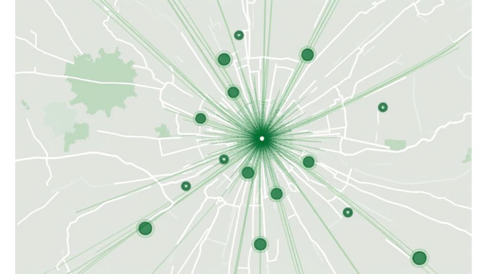 Map of Austin, Texas highlighting wellness-related businesses.